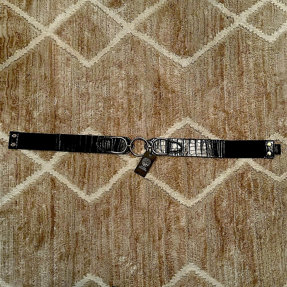 Vince Camuto Women’s Black Pleather Waist Belt